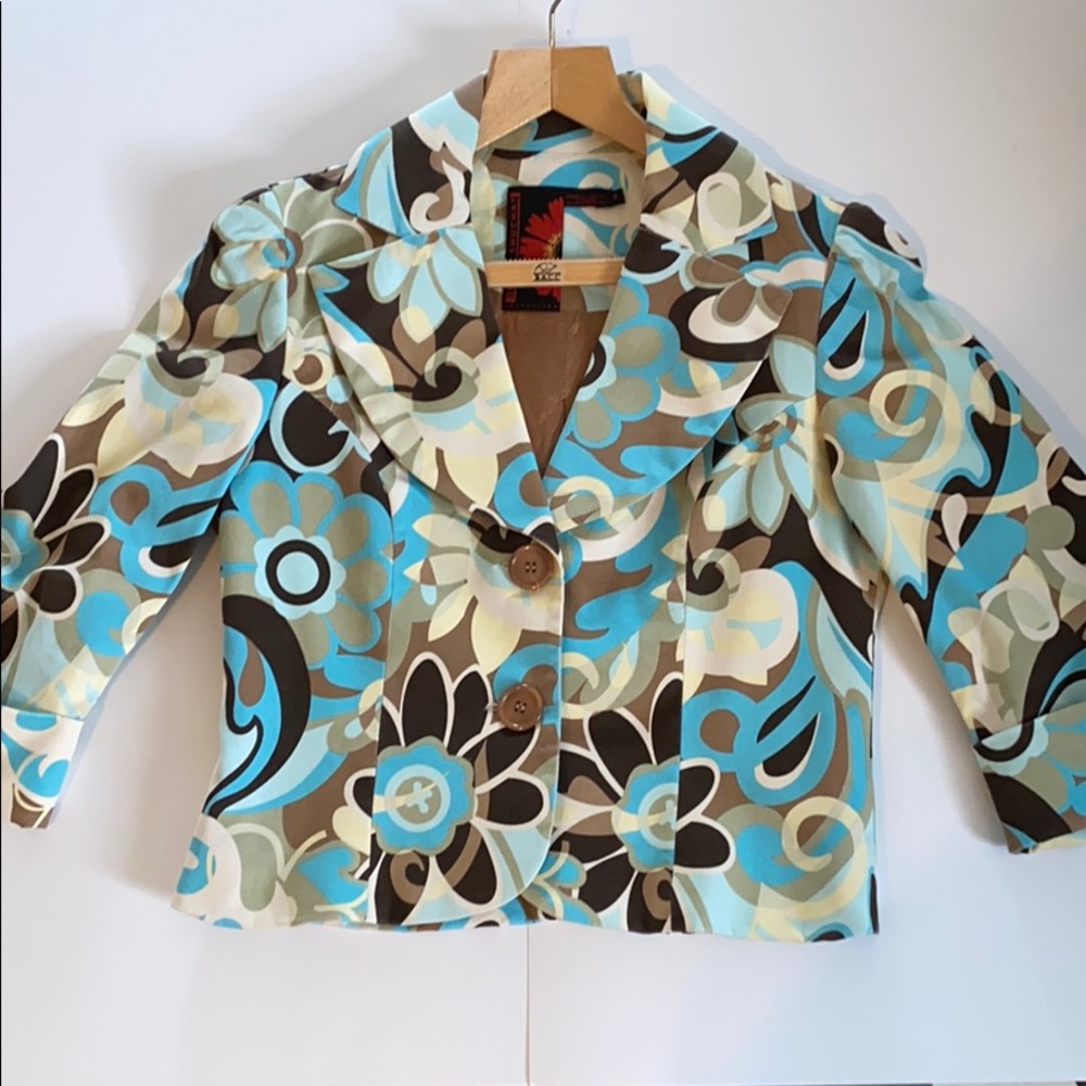 Debbie Shuchat flowered blazer - Picture 2 of 12